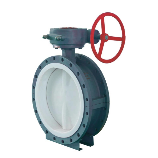 F PTFE Lined Flanged butterfly valve