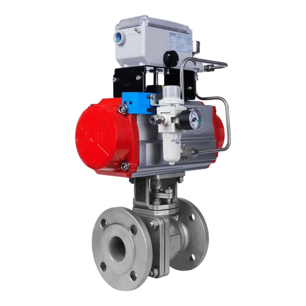 ZPRF Pneumatic FEP Lined V Ball Regulating Valve