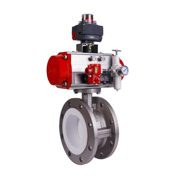 ZPRF PFA Lined Pneumatic Flanged butterfly Valve